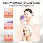 Manimo Cleansing Brush with sonic vibraions for deep clean. 